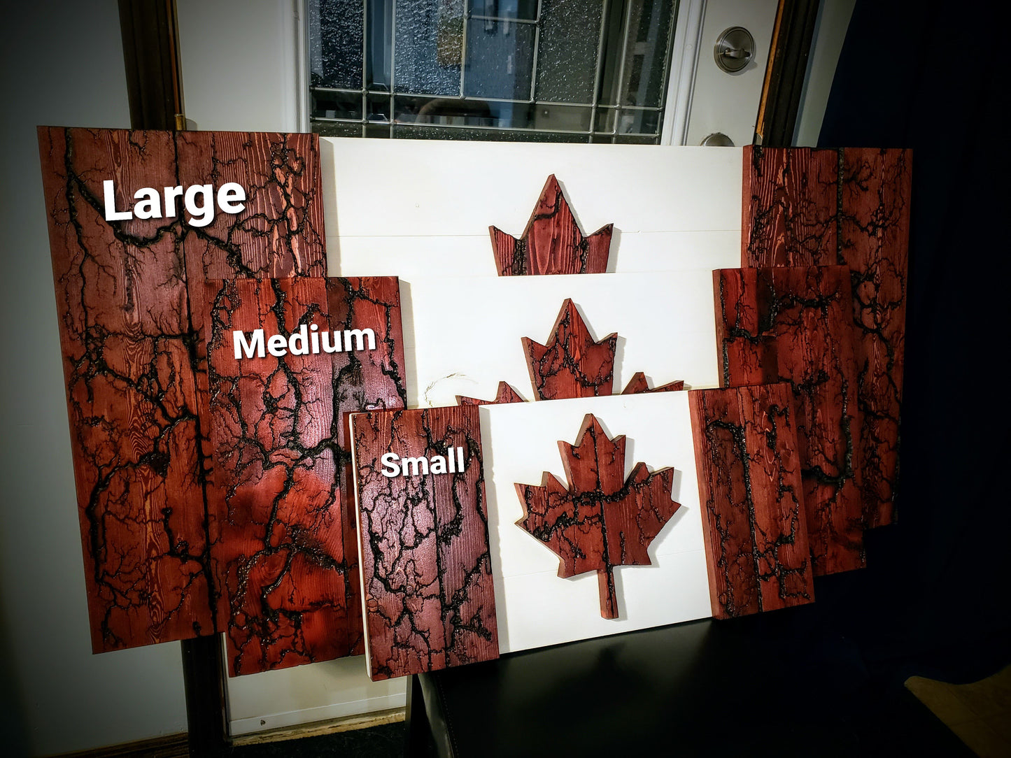 Fractal Wooden Canadian Flag