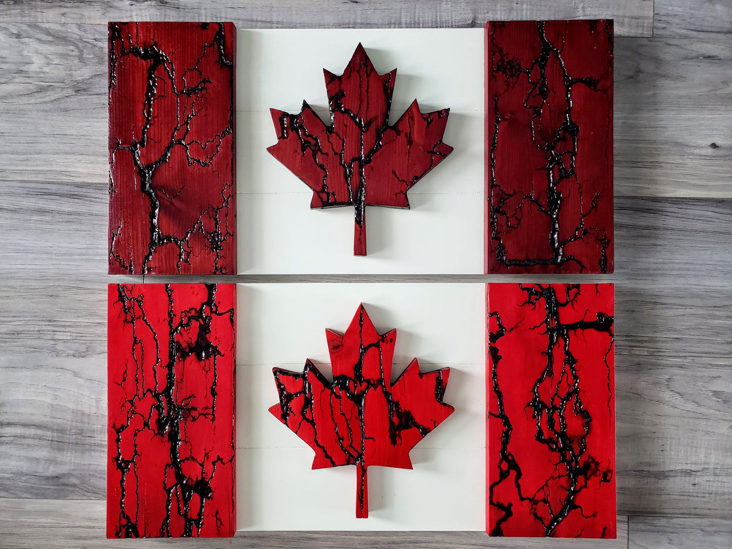 Fractal Wooden Canadian Flag